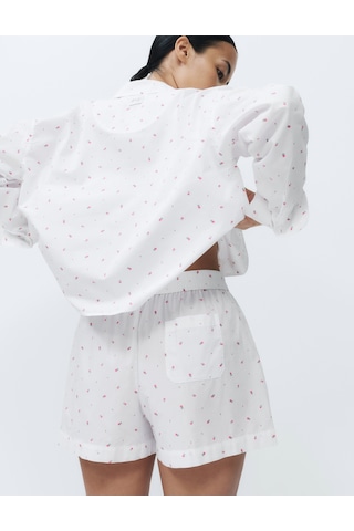 Marks & Spencer Pamuklu Çiçek Desenli Pijama Şort T37003470S Çok Renkli