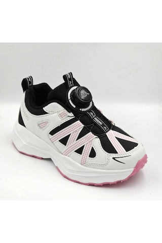 Kappa Kp-4060f Beyaz Siyah Makara Bağıklı Kız Çocuk Sneaker Spor Ayakkabı