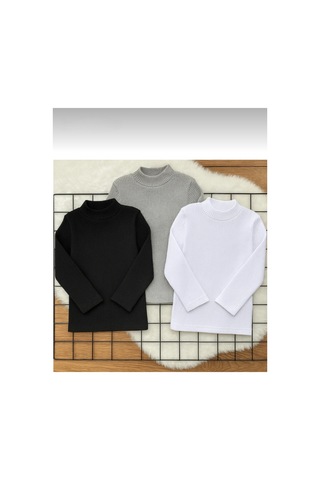 Uğur Bebe Unisex Çocuk 3adet Gri Siyah Beyaz Fitilli Yumuşacık Yarım Balıkçı Bady Badi Body Siyah Beyaz Gri Siyah Beyaz Gri