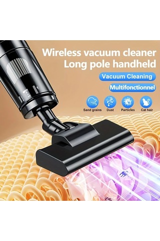 Fochsia Black Şarjlı El Süpürgesi: Type-c Şarj, 8 Aksesuar, Büyük Kapasiteli, Ev Ve Araç Temizliği İçin