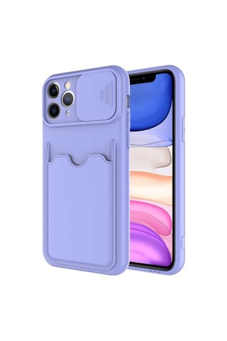 Apple Uyumlu iPhone 11 Pro Kılıf Zore Kartix Kapak Lila