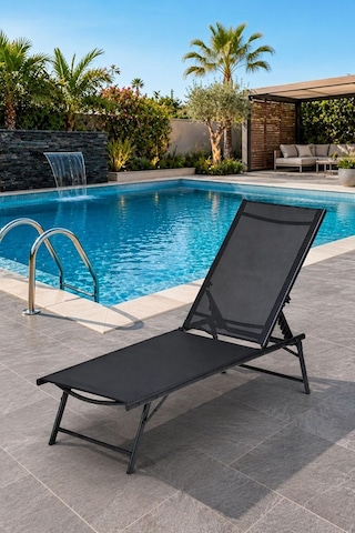 Reyo Bysay Katlanabilir Fileli Şezlong, Alüminyum Çerçeve, Antrasit, 54x180x35 Cm, Plaj Ve Havuz İçin Portatif Bah Diğer