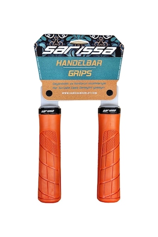 Sarissa Pvc Elcik Ergonomik Destekli Yapı Kolay Kavrama Kaymaz Bisiklet Elciği Turuncu