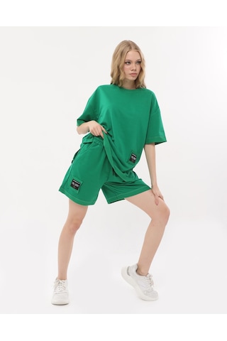 Hgfashion T-şort Şort Takımı Yeşi Renk Yeşil