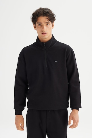 Lee Erkek Pike Interlock Half Zip Sweatshirt Black Çok Renkli