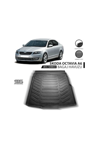 Skoda Octavia A6 Bagaj Havuzu 2013 Sonrası Havuzlu Bagaj Paspası