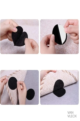 10 Adet Halı Kaydırmaz Cırt Cırt Zemine Ve Halıya Yapışan, Kaymaz Sabitleyici Aparat