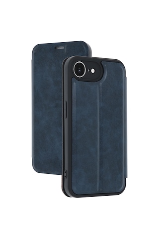 Gld-spt- Newface Apple Uyumlu iPhone 16e Kılıf Flip Cover - Lacivert