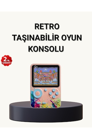 500 Kla Oyunlu Retro Oyun Konsolu Tnabilir Ve Semeglbl - 24 Tv Bağlantılı
