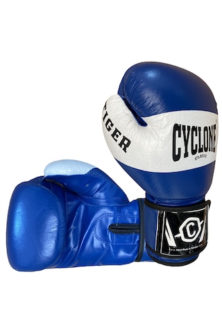 Cyclone Tiger Orijinal Deri Boks Ve Kick Boks Eldiveni Mavi
