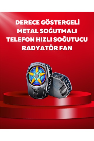 Mobil Cihaz Soğutma Radyatörü - Metal+abs, Type-c Kablolu