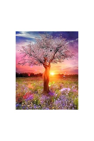 Doğa Ana Çerçeveli 60x75 Sayılarla Boyama Hobi Seti Çok Renkli
