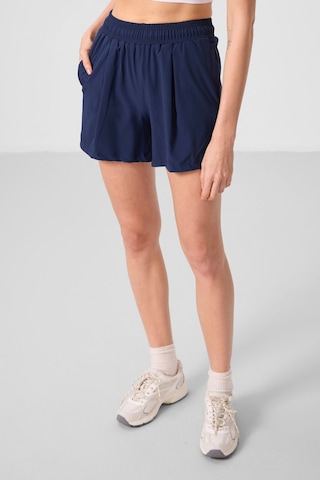 Tommylife İndigo Polyester Gizli Cep Fermuarlı Rahat Form Kadın Şort - 91014 Indigo