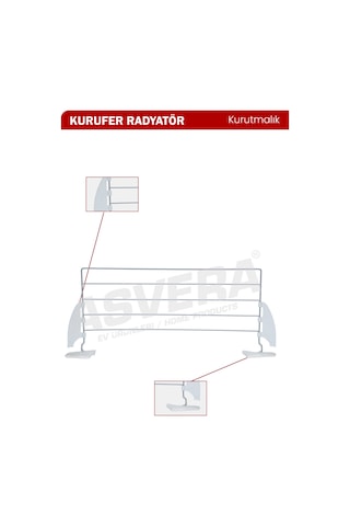 Asvera Kurufer Petek Üstü Çamaşır Kurutmalık - Isı Tasarruflu Radyatör Üstü Çamaşır Askısı Karışık