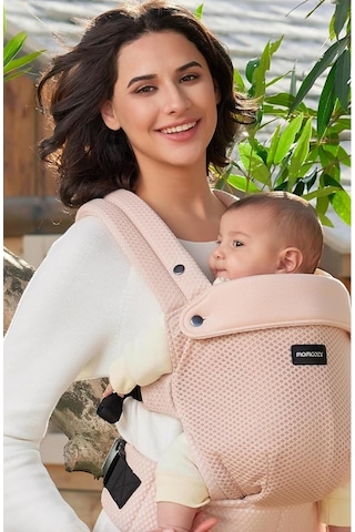 Momcozy Air Mesh Pink Ergonomik ve Nefes Alabilir Bebek Taşıyıcı