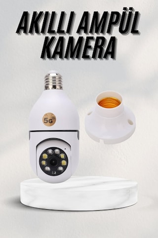Akıllı Kamera Wifi Kamera Duylu Ampul Görünümlü 360 Derece Dönebilen Ev Kamerası 77554669