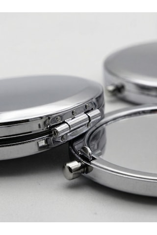 Metal Cep Aynası 10 Adet Taşınabilir Makyaj Aynası-gümüş Renk