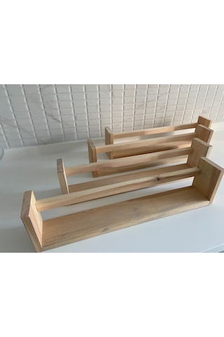 Ahşap 4'lü Ters Düz Model-çalışma Odası-banyo-mutfak Rafı