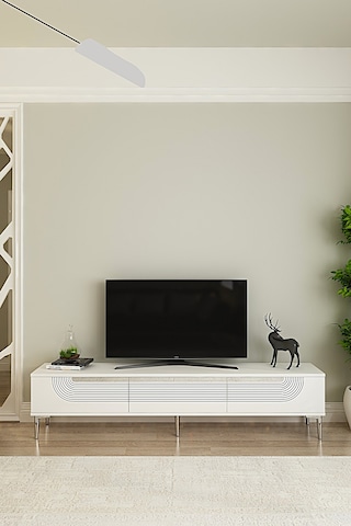 Tsa1805bs - Meyra Tsa180 Tv Stand, Tv Sehpası Ve Tv Ünitesi Beyaz-sılver 180cm