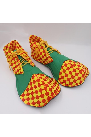 Suntek Yetişkin Palyaço Ayakkabıları Maskeli Balo Yeşil