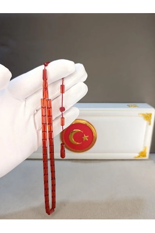 Ateş Kehribar Tesbih Erkan Çubukçu Usta Yapımı 95169353