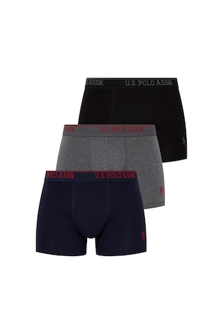 U.S. Polo Assn. U.s Polo Assn. 90005 Erkek Battal 3'lü Boxer-siyah&antrasit&lacivert Siyah