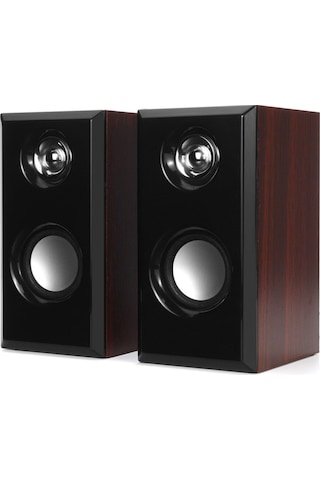 C-8003 Usb Ahşap Desen Pc Hoparlör Subwoofer Ses Sistemi 2.0