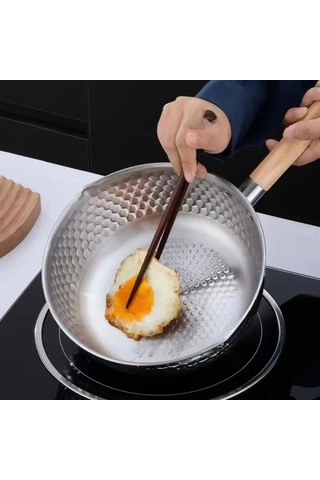 Japon Kar Tanesi Paslanmaz Çelik Tencere Ev Yapışmaz Kaplamasız Diğer