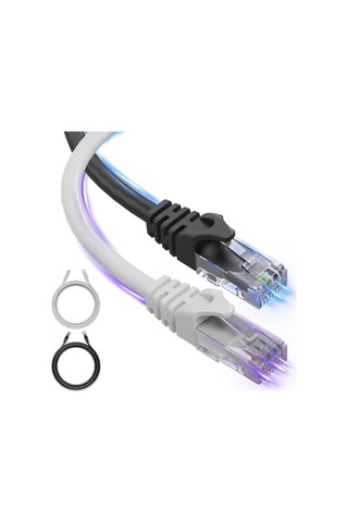 15 Metre Ethernet Kablosu Ağ Kablosu Lan Cat6 Modem Internet Kablosu Gri Genel