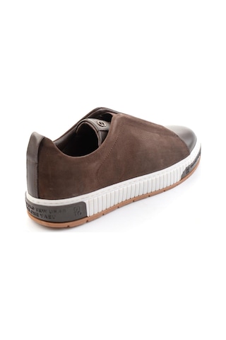 Bambi Kahve Hakiki Deri Erkek Sneaker E01610000603