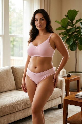 Mataş Kadın 6'lı Paket Dantel Detaylı Pamuklu Bikini Külot Esnek İz Yapmaz Yumuşak İç Çamaşırı Pembe