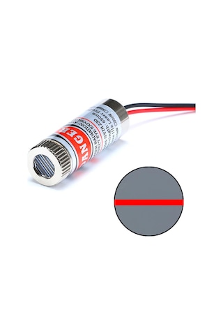 Çizgi Lazer Modül Kırmızı 650nm 3-5v 5mw 650nm Pointer Lens Ile Odak Ayarlı 12mm Çap