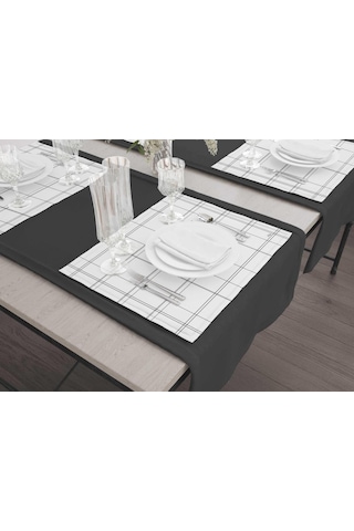 The Mia Amerikan Servis 6'lı Set 50x35 CM N11.507 Beyaz