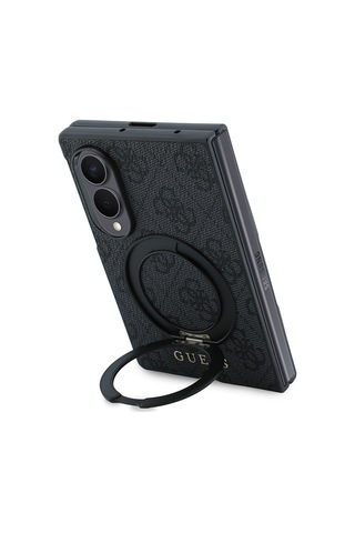 Samsung Galaxy Z Fold 8 Uyumlu Kılıf Guess Lisanslı M-safeli 360 Standlı Pu Klasik Yazı Logolu Kapak Siyah