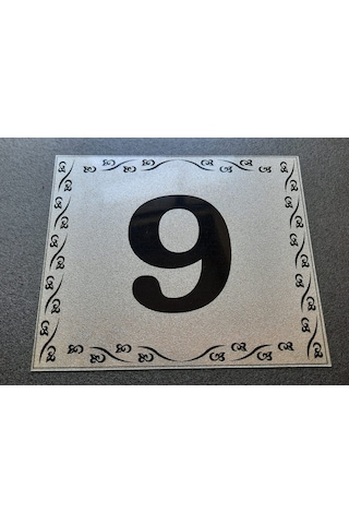 Kapı Numarası 10x12 Cm Kendinden Yapışkanlı No:9