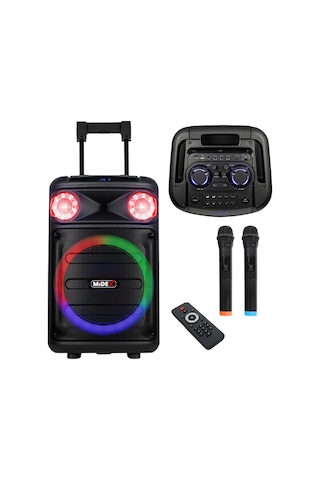 Midex 1100 Watt Mikrofonlu Karaoke Eğlence Işıklı Ses Sistemi MXR-1100 (Bluetooth Kayıt Usb Şarjlı)