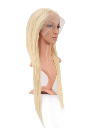Gerçek Front Lace Düz Platin Tül Peruk - 65-70cm