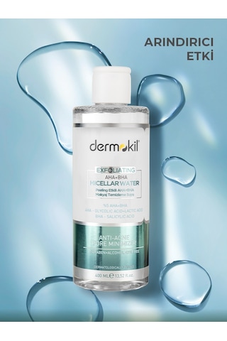 Dermokil Exfoliating Aha+Bha Niacinamide Micellar Makyaj Temizleme Suyu 400 ML