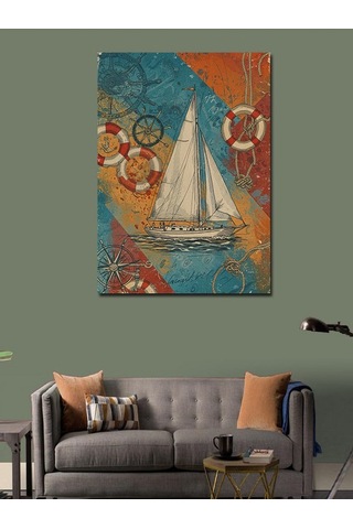 Kanvas Tablo Eski Zamanlardan Yelkenli 50cmx70cm