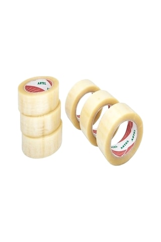 Koli Bandı 45x100 Astel Koli Bantı 6 Adet Şeffaf Koli Bandı