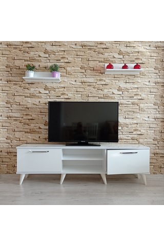 Mobilyasepeti Mobilya Sepeti ( Ms 20 ) Tv Ünitesi Dolabı,Raflı,Beyaz
