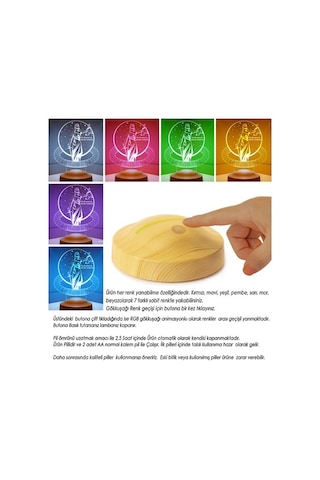 3D Led Lamba Avukat Adalet Kişiye Özel Hediye Gecelambası