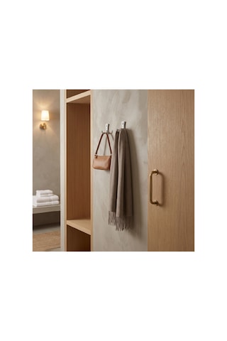 Emet Askı, Metal Vestiyer Askısı, Matsiyah, Duvar Ve Dolap Askılığı 5'li Set Vidalı Matsi Yah