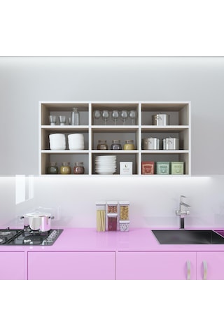 Kenzlife hazır mutfak hortus22 crd 060*120*22 banyo dolabı raflı kapaksız arkalıklı