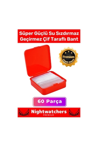 Deluxe Süper Güçlü Yapışkan Kolay Çıkarılabilir Çok Amaçlı 60 Parça Çift Taraflı Şeffaf Bant 1 Adet
