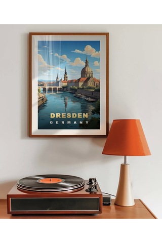 Çerçevesiz Poster Dresden Almanya Ufuk Çizgisi