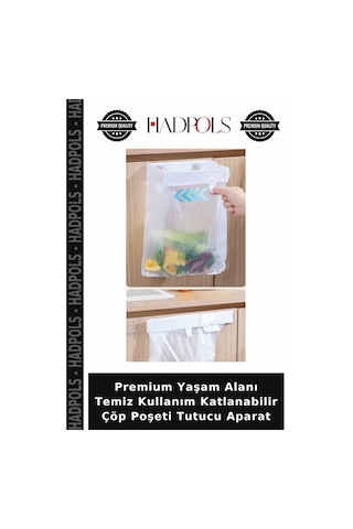 Premium Yaşam Alanı Temiz Kullanım Katlanabilir Çöp Poşeti Tutucu Aparat