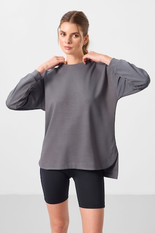 Tommylıfe Rahat Form O Yaka 2li Paket Siyah-koyu Gri Kadın Tunik Sweatshirt - 97305 Siyah - Gri