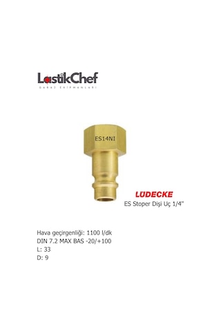 Lüdecke Es14nı Es Stoper Dişi Uç R1/4"