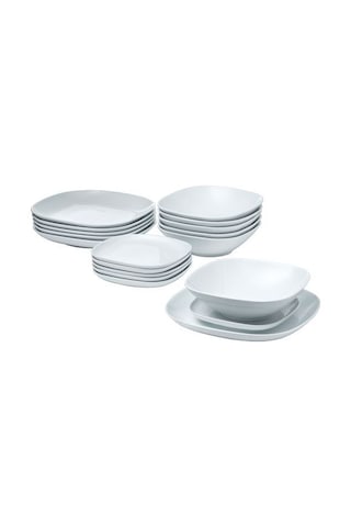 Ikea Vardera Porselen 6 Kişilik 18 Parça Yemek Takımı 18-25 Cm Beyaz Kare